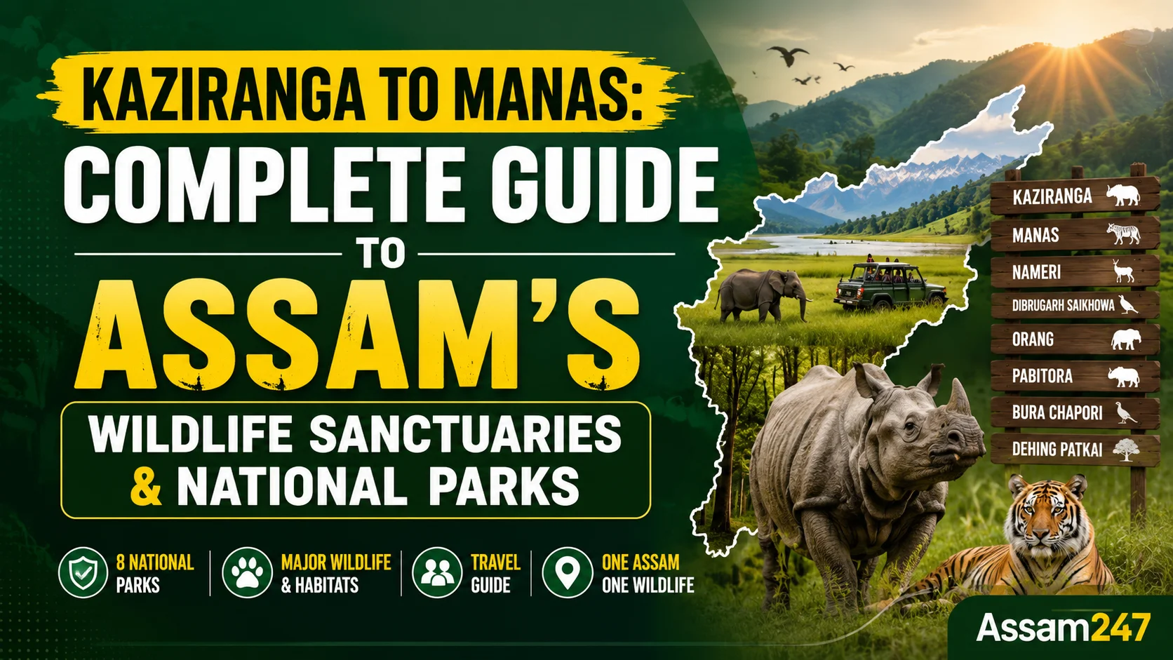 Kaziranga to Manas: A Complete Guide to Assam\'s Wildlife Sanctuaries and National Parks