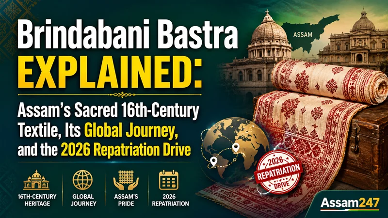 Brindabani Bastra Explained: Assam\'s Sacred 16th-Century Textile, Its Global Journey, and the 2026 Repatriation Drive