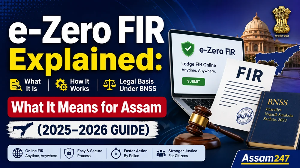 e-Zero FIR Explained: What It Is, How It Works, Legal Basis Under BNSS, and What It Means for Assam