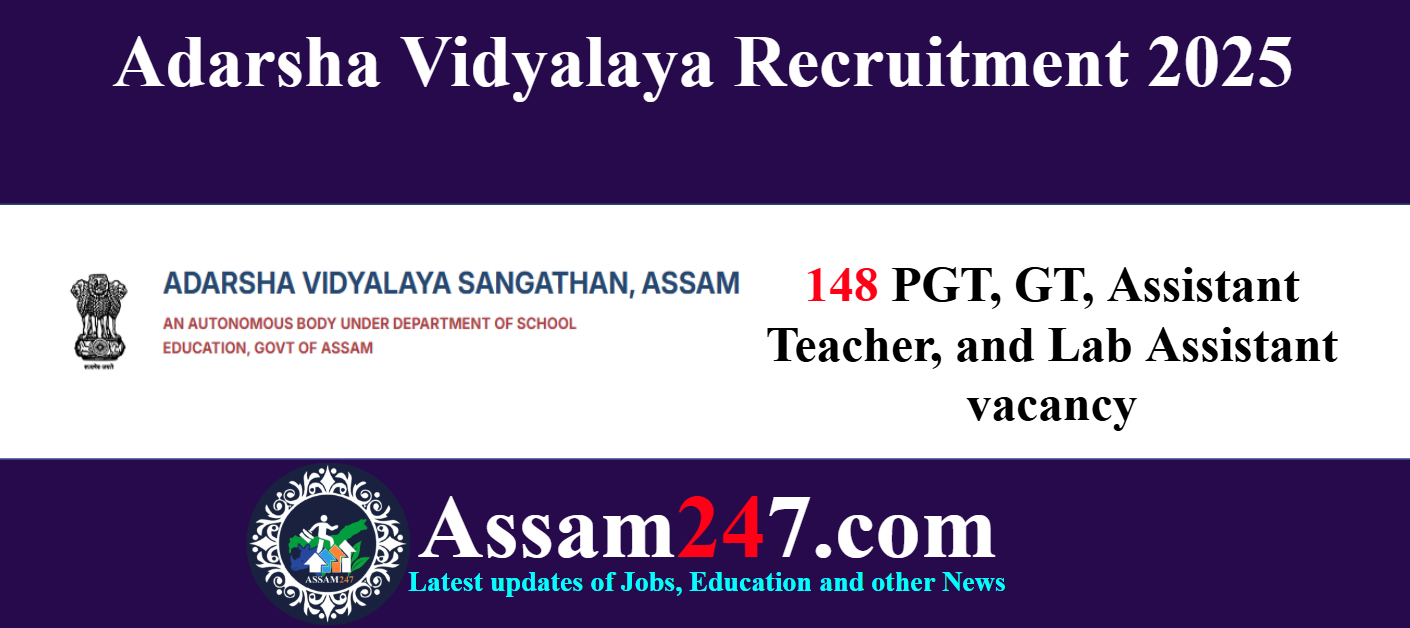 Adarsha Vidyalaya Recruitment 2025: Apply Online for 148 Teaching & Lab Assistant Posts