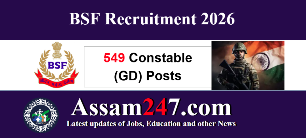 BSF Recruitment 2026 for 549 Constable (GD) Posts Under Sports Quota