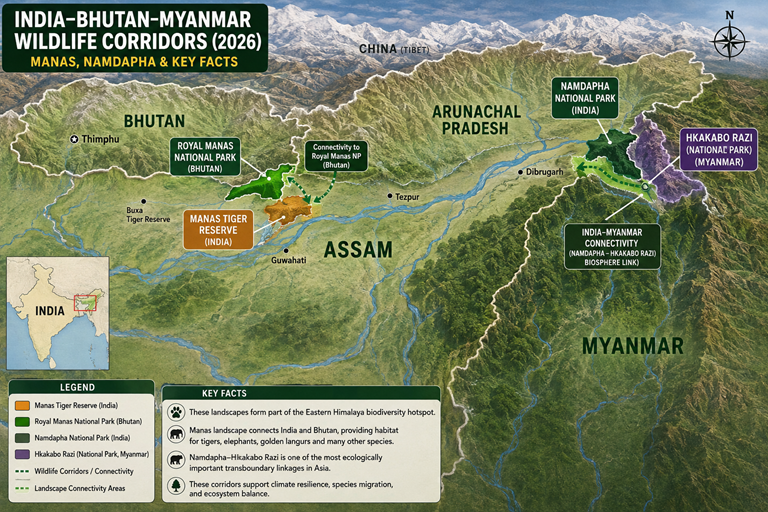 India-Bhutan-Myanmar Wildlife Corridors – Manas, Namdapha and Hkakabo Razi