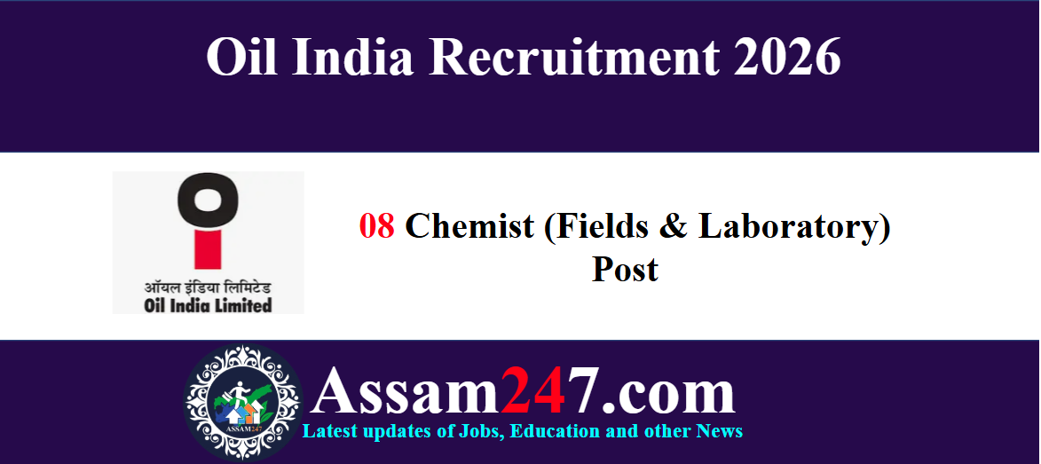 Oil India Recruitment 2025: Walk-in for 8 Contractual Chemist Posts at Duliajan