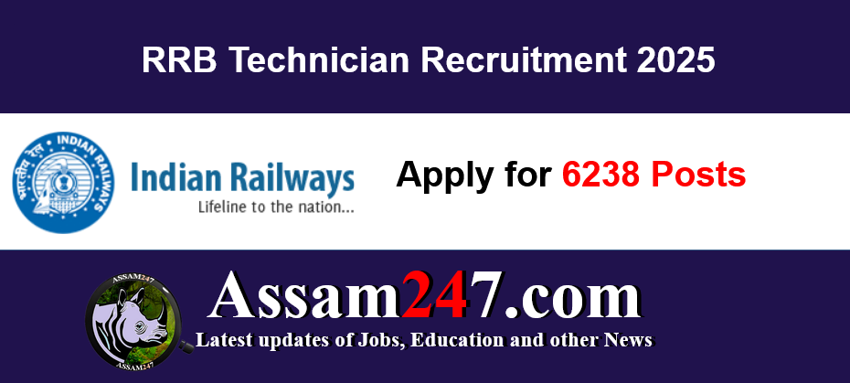 RRB Technician Recruitment 2025 – Apply Online for 6238 Vacancies
