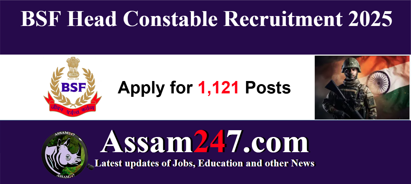 BSF Head Constable Recruitment 2025 – Apply Online for 1,121 Posts