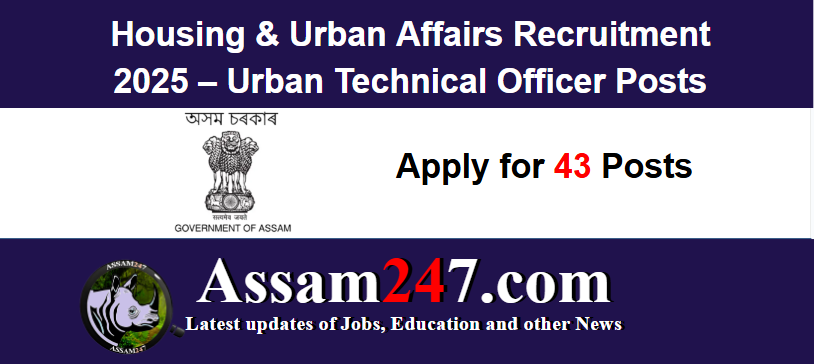 Housing & Urban Affairs Recruitment 2025 – Apply Online for 43 Urban Technical Officer Posts