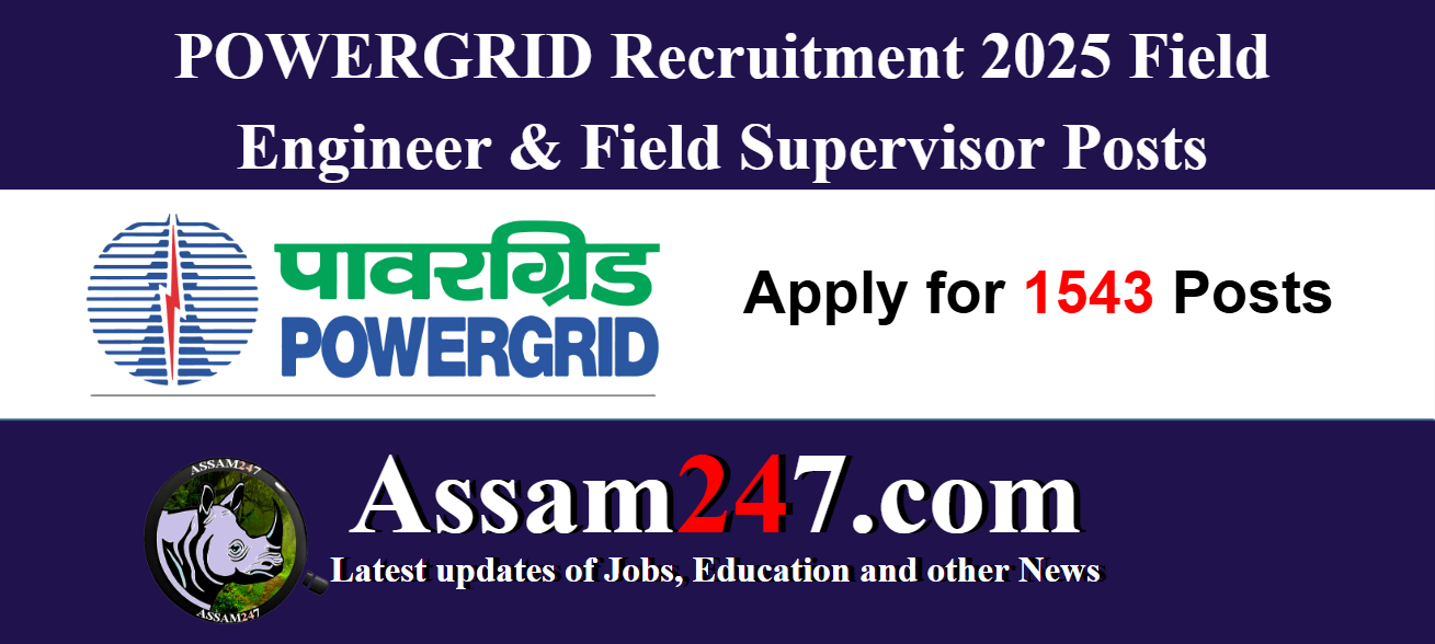 POWERGRID Recruitment 2025 – Apply Online for 1,543 Field Engineer & Field Supervisor Posts
