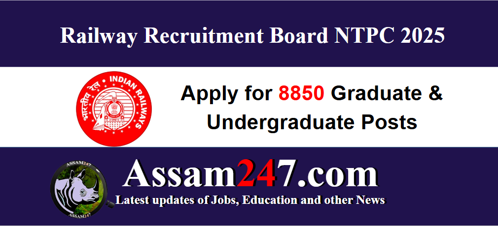 RRB NTPC Recruitment 2025 – Apply Online for 8850 Graduate & Undergraduate Posts