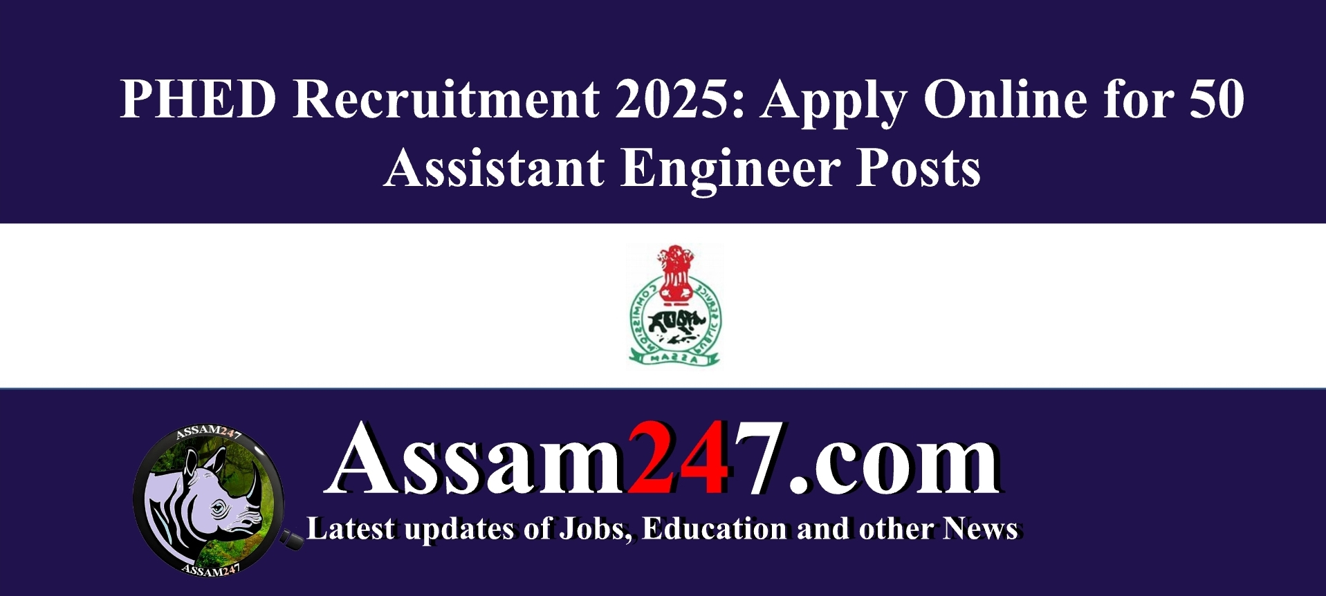 PHED Recruitment 2025 – 50 Assistant Engineer Posts, Apply Online