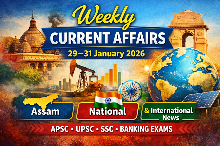 Weekly Current Affairs: 29 January – 31 January 2026 | Assam, National &amp; International News - Weekly Current Affairs