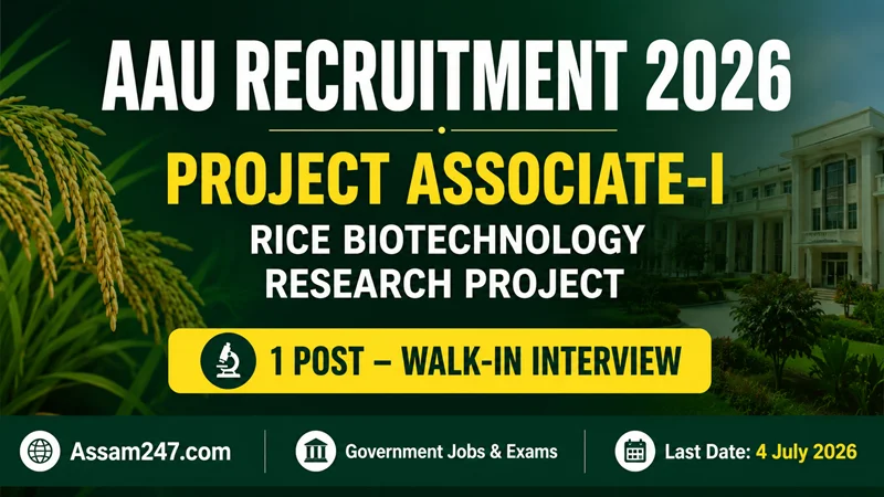 AAU Recruitment 2026 for Project Associate-I