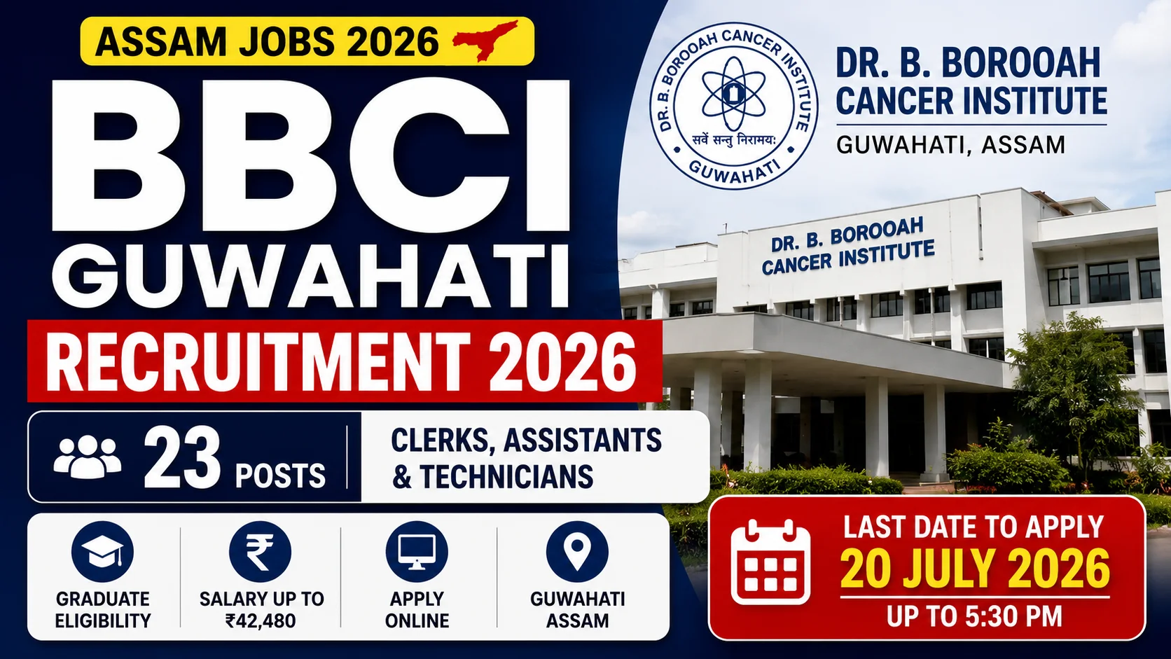 BBCI Guwahati Recruitment 2026: 23 Project Vacancies for Clerks, Assistants & Technicians