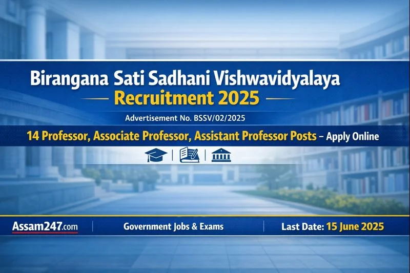 Birangana Sati Sadhani Vishwavidyalaya Recruitment 2026: Apply for 14 Posts