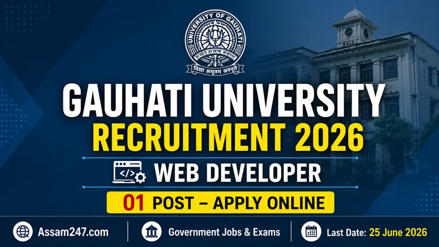 Gauhati University Recruitment 2026 for Web Developer Post