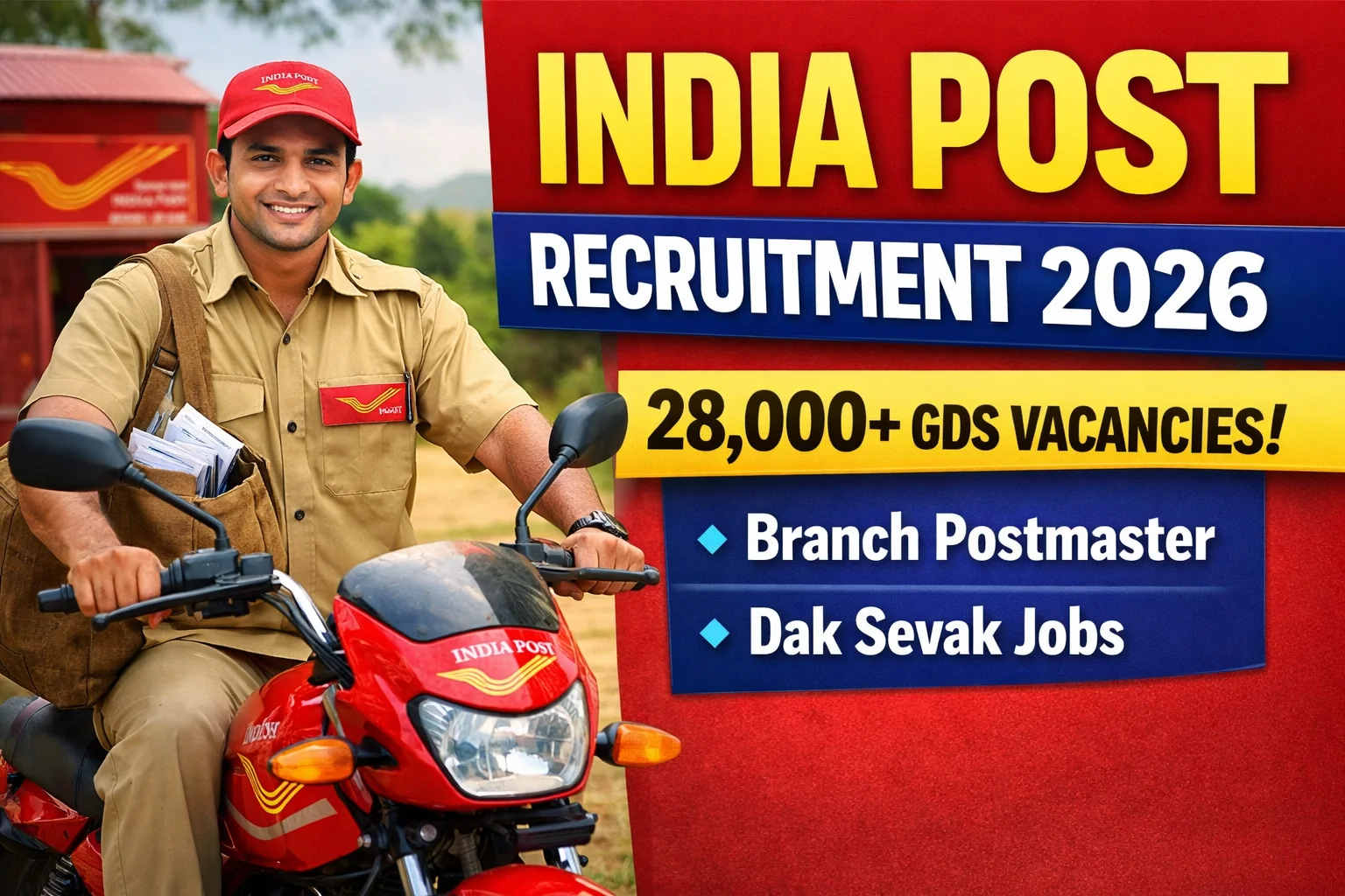 India Post Recruitment 2026 – 28000+ Gramin Dak Sevak (GDS) Posts Across India, 639 Vacancies in Assam